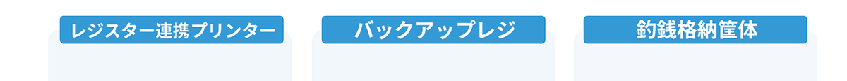レジスター連携プリンター　バックアップレジ　釣銭格納筐体